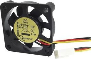 Gembird 12A Fan for PC (D40SM-12A) kaina ir informacija | Vaizdo plokščių aušintuvai | pigu.lt
