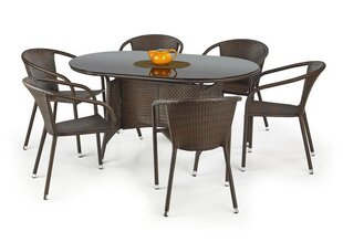 Lauko stalas Halmar Master, rudas kaina ir informacija | Lauko stalai, staliukai | pigu.lt