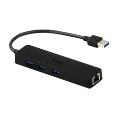 i-tec USB 3.0 Metal HUB 3 Port with Gigabit Ethernet Adapter kaina ir informacija | Adapteriai, USB šakotuvai | pigu.lt