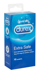 Durex prezervatyvai Extra Safe, 10 vnt. kaina ir informacija | Prezervatyvai | pigu.lt