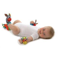 Barškutis ant riešo ir kojinytės Playgro Džiunglės, 0183077 kaina ir informacija | Žaislai kūdikiams | pigu.lt