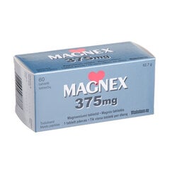 Maisto papildas Magnex 375 mg, 60 tablečių kaina ir informacija | Vitaminai, maisto papildai, preparatai imunitetui | pigu.lt