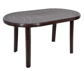 Plastikinis stalas Jantar, rudas kaina ir informacija | Lauko stalai, staliukai | pigu.lt