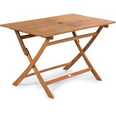 Medinis stalas Easy by Fieldmann, rudas kaina ir informacija | Lauko stalai, staliukai | pigu.lt