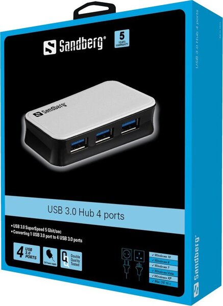 Sandberg 13372 kaina ir informacija | Adapteriai, USB šakotuvai | pigu.lt