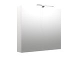 Pakabinama vonios spintelė su LED apšvietimu Tiesto 80 cm, balta kaina ir informacija | Vonios spintelės | pigu.lt
