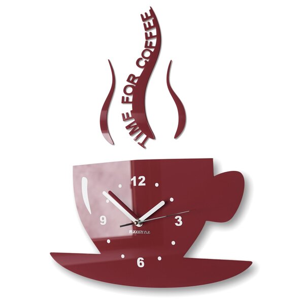 Sieninis laikrodis Kavos puodelis kaina ir informacija | Sieniniai laikrodžiai | pigu.lt