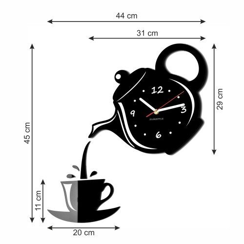 Sieninis laikrodis Kavinukas su puodeliu internetu