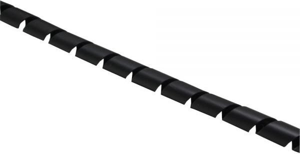InLine Cable Gland / Spiral Wrapping Band 10m black 18mm (59946P) kaina ir informacija | Komponentų priedai | pigu.lt