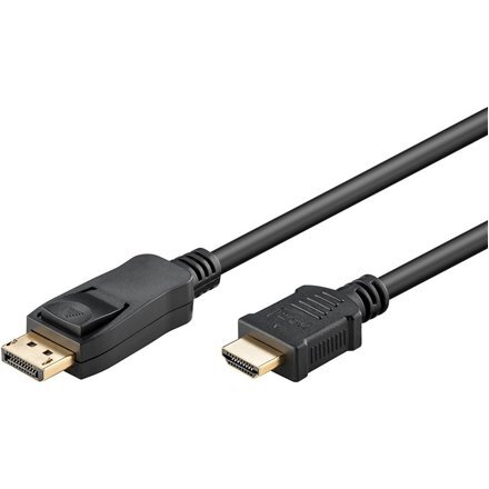 Kabelis Goobay 51956 DisplayPort/HDMI adapter cable 1.2, gold-plated, 1 m. kaina ir informacija | Kabeliai ir laidai | pigu.lt