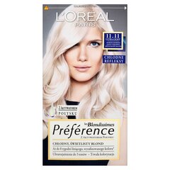Ilgalaikiai plaukų dažai L&#039;Oreal Paris Preference, 11.11 Ultra Light kaina ir informacija | Plaukų dažai | pigu.lt