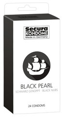 Secura prezervatyvai Black Pearl, 24 vnt. kaina ir informacija | Prezervatyvai | pigu.lt