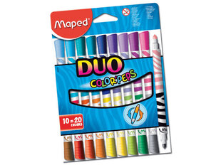 Flomasteriai ColorPeps Duo, 20 spalvų kaina ir informacija | Flomasteriai ColorPeps Duo, 20 spalvų | pigu.lt