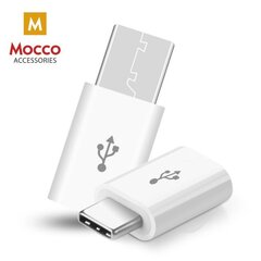 Mocco Universal Adapter Micro USB to USB Type-C Connection White kaina ir informacija | Adapteriai, USB šakotuvai | pigu.lt