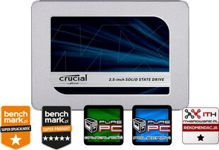 Crucial MX500 1TB SATA3 (CT1000MX500SSD1) цена и информация | Внутренние жёсткие диски (HDD, SSD, Hybrid) | pigu.lt