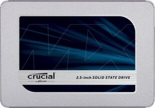 Crucial MX500 1TB SATA3 (CT1000MX500SSD1) цена и информация | Внутренние жёсткие диски (HDD, SSD, Hybrid) | pigu.lt