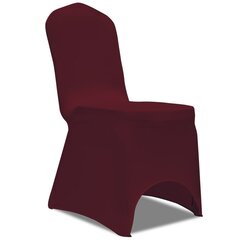 50 Tamprių Kėdžių Užvalkalų, Vyšninės Spalvos kaina ir informacija | Baldų užvalkalai | pigu.lt