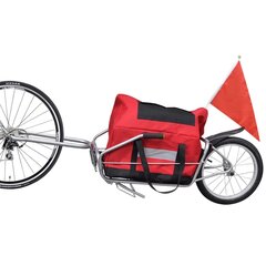 Dviračio priekaba–vežimėlis su vienu ratu ir krepšiu kaina ir informacija | Dviračių priekabos, vėžimėliai | pigu.lt