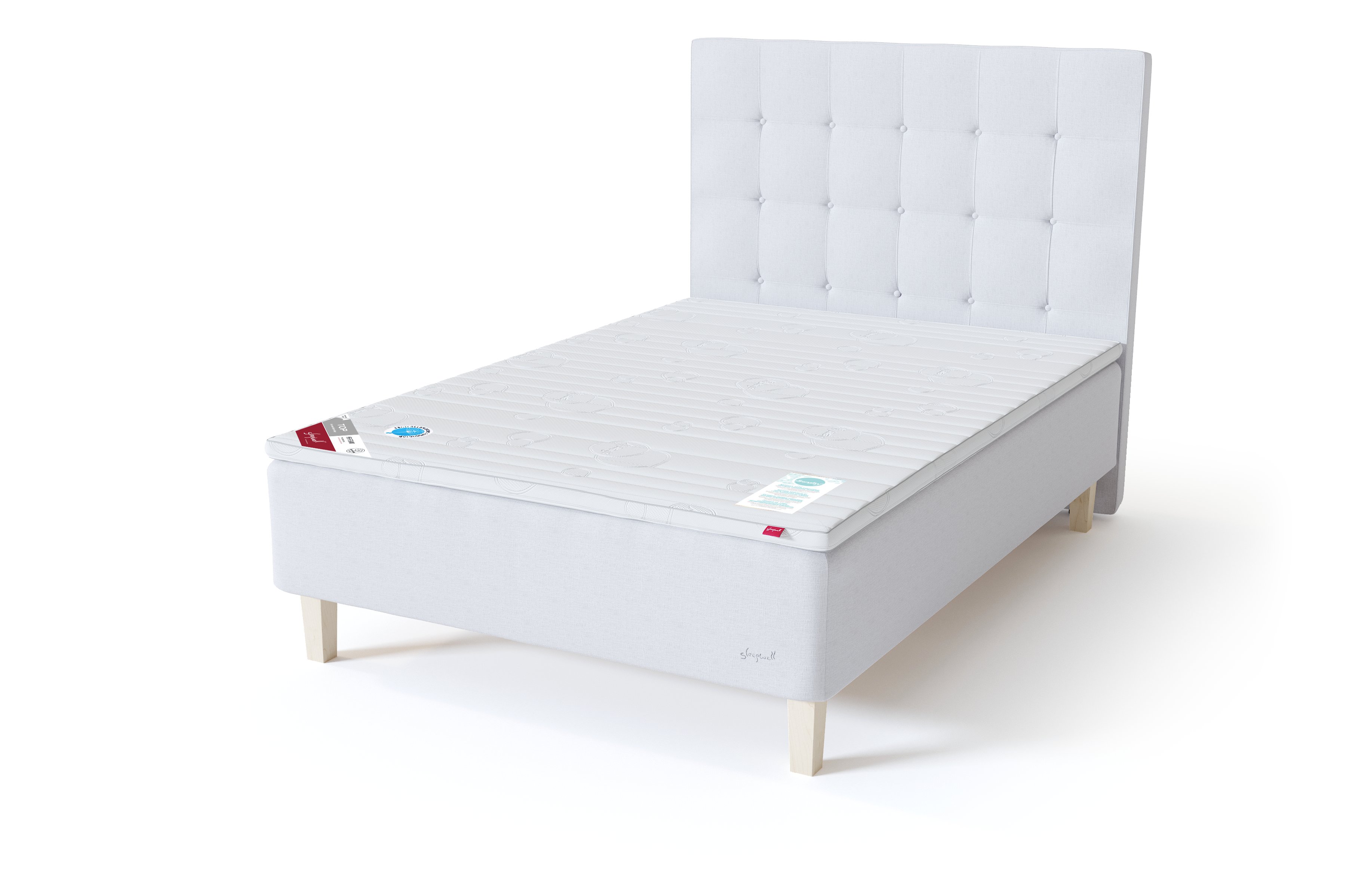 Lova Sleepwell Red Pocket Light Grey Su Antciuziniu Bei Galvugaliu 120x200 Pilka Kaina Pigu Lt