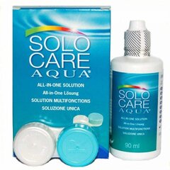 Tirpalas kontaktinių lęšių priežiūrai Solo Care Aqua, 90 ml 1 kaina ir informacija | Kontaktinių lęšių skysčiai | pigu.lt