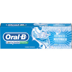 Dantų pasta Oral-B Complete Mouthwash &amp; Whitening 75 ml kaina ir informacija | Dantų šepetėliai, pastos | pigu.lt