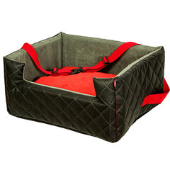 Amibelle guolis-fotelis Lux, juodas su raudona pagalvėle M, 47 x 40 x 25 cm kaina ir informacija | Kelioniniai reikmenys | pigu.lt