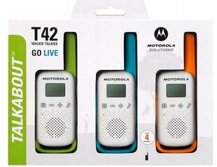 Motorola T42, 3 vnt. komplektas kaina ir informacija | Radijo stotelės, racijos | pigu.lt