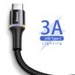 USB kabelis Baseus halo USB to Type-C 3A 1m juodas CATGH-B01