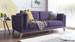 Trivietė sofa BoboChic Seattle, violetinė