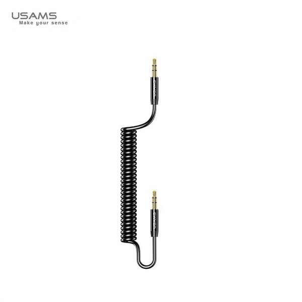USAMS 3.5mm audio 1.2m laidas, Juodas
