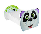 Lova su čiužiniu Panda, 160x90 cm, balta/juoda kaina ir informacija | Vaikiškos lovos | pigu.lt