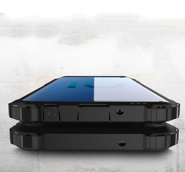 Hybrid Armor Case Tough Rugged, skirtas Samsung Galaxy S10, juodas