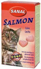Kačių pašaro papildas su lašiša tabletėmis SANAL Salmon, 85 tabletės kaina ir informacija | Vitaminai, papildai, antiparazitinės priemonės katėms | pigu.lt
