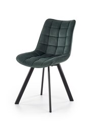 2-jų kėdžių komplektas Halmar K332, žalias/juodas kaina ir informacija | Virtuvės ir valgomojo kėdės | pigu.lt
