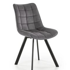 2-jų kėdžių komplektas Halmar K332, pilkas/juodas kaina ir informacija | Virtuvės ir valgomojo kėdės | pigu.lt