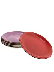 HTI keramikinių lėkščių komplektas Rainbow, 6 vnt kaina ir informacija | Indai, lėkštės, pietų servizai | pigu.lt
