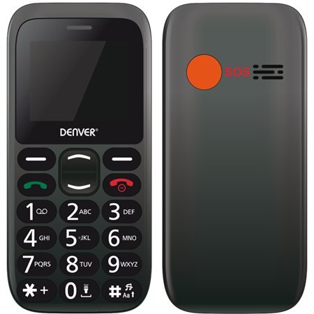 Denver Bas-18300M, Dual SIM, Black kaina ir informacija | Mobilieji telefonai | pigu.lt