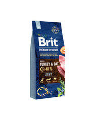 BRIT Premium By Nature Light (kalakutiena/avižos), 15 kg kaina ir informacija | Sausas maistas šunims | pigu.lt