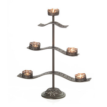 Žvakidė metalinė 5 žvakėms 47X15X53 cm. kaina ir informacija | Žvakės, Žvakidės | pigu.lt