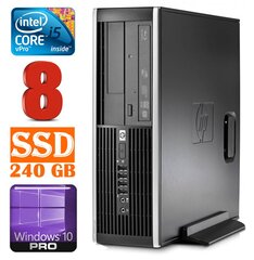 HP 8100 Elite SFF i5-650 8GB 240SSD DVD WIN10Pro [refurbished] цена и информация | Стационарные компьютеры | pigu.lt