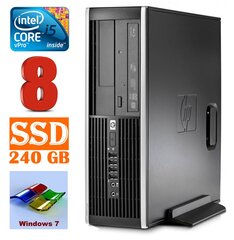HP 8100 Elite SFF i5-650 8GB 240SSD DVD WIN7Pro kaina ir informacija | Stacionarūs kompiuteriai | pigu.lt