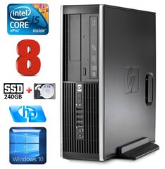 HP 8100 Elite SFF i5-650 8GB 240SSD+2TB DVD WIN10 kaina ir informacija | Stacionarūs kompiuteriai | pigu.lt