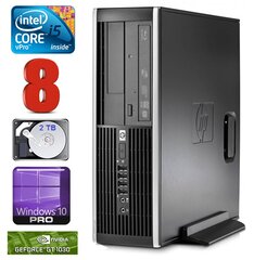 HP 8100 Elite SFF i5-650 8GB 2TB GT1030 2GB DVD WIN10Pro kaina ir informacija | Stacionarūs kompiuteriai | pigu.lt