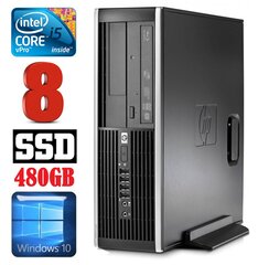 HP 8100 Elite SFF i5-650 8GB 480SSD DVD WIN10 kaina ir informacija | Stacionarūs kompiuteriai | pigu.lt