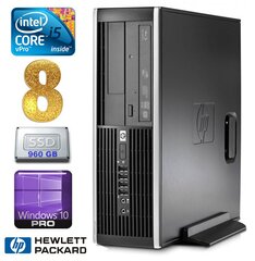 HP 8100 Elite SFF i5-650 8GB 960SSD DVD WIN10Pro kaina ir informacija | Stacionarūs kompiuteriai | pigu.lt