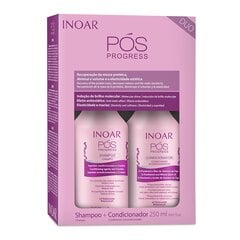 Rinkinys po procedūrų su keratinu INOAR Pos Progress Duo Kit: šampūnas 250 ml + kondicionierius 250 ml kaina ir informacija | Šampūnai | pigu.lt
