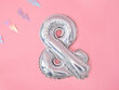 Folinis balionas &amp;, 35 cm, sidabrinis/blizgantis kaina
