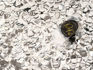 Konfeti Push Pop, sidabro spalvos, 15 mm, (1 dėž/12 vnt) kaina ir informacija | Dekoracijos šventėms | pigu.lt
