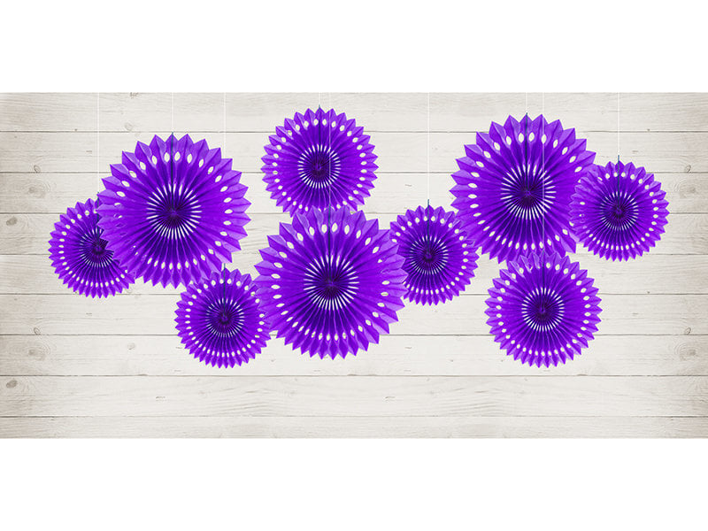 Kabančios dekoracijos-vėduoklės Violet 20-30 cm (1 pak/ 3 vnt) kaina