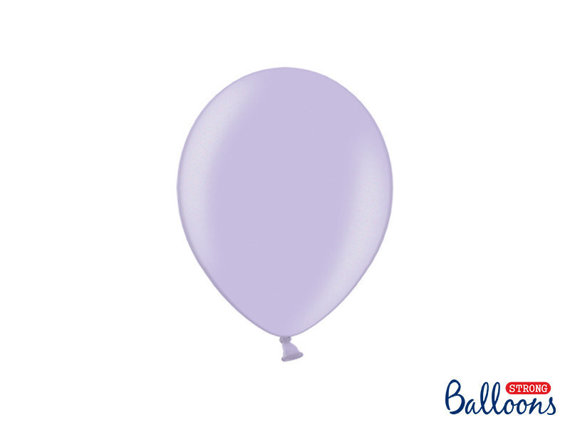 Stiprūs balionai 23 cm Metallic, violetiniai, 100 vnt.